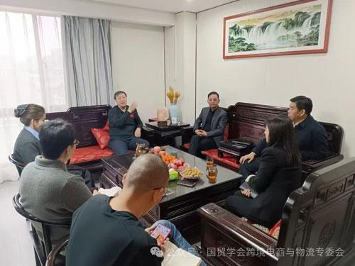 跨境電商與物流專業委員會負責人高翔與河南路通國際經貿集團李鋼偉董事長會面，共商行業發展新機遇